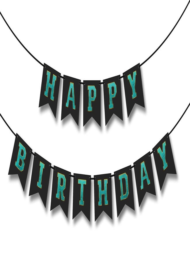Arnavira Happy Birthday Banner/Bunting with Holographic 3d Effect For Kids, Boys, Girls, Wife, Husband Birthday Celebration Party (Blue) - Image 1
